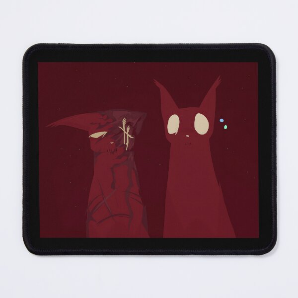 Item preview, Red Cat and Hooded Figure Dark Fantasy Illustration designed and sold by lcnsdjstrtrystd.