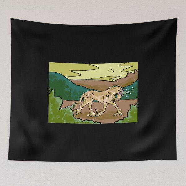 Item preview, Mystical Unicorn Walking in a Magical Forest Landscape designed and sold by lcnsdjstrtrystd.