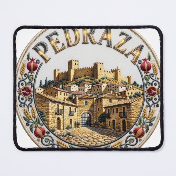 Item preview, Pedraza Spain Castile Walled Medieval Village Castle Embroidered Patch Sticker designed and sold by Imaginarium of Chaos falcon88 .