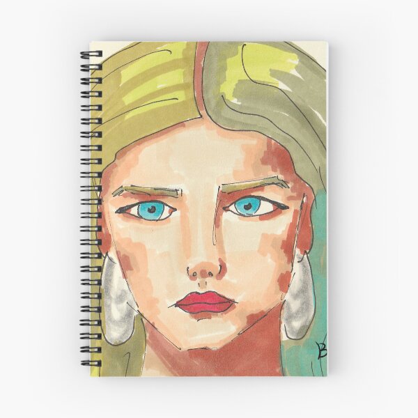 Item preview, Blue Eyed Woman With Silver Earrings designed and sold by Studio Bako.