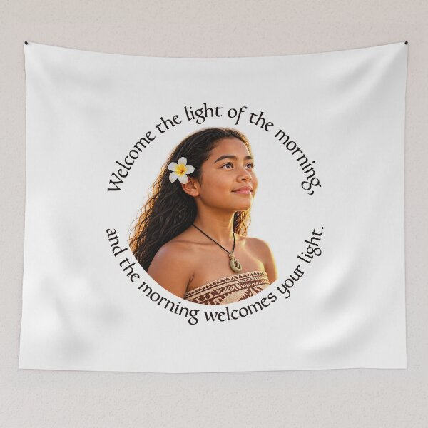 Item preview, Maori Renewal Proverb - Welcome the light of the morning | Pacific Art designed and sold by ShakaLife.org.