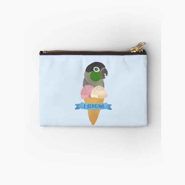 Item preview, I Scream Green Cheeked Conure Ice Cream illustration designed and sold by FandomizedRose.