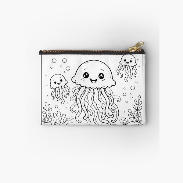 Item preview, Coloring book style print. Jellyfish designed and sold by MS Production.