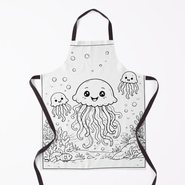 Item preview, Coloring book style print. Jellyfish designed and sold by MS Production.