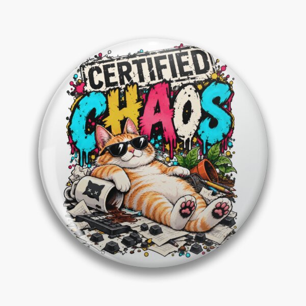 Item preview, Certified Chaos – Funny Cat Graffiti Art designed and sold by Azagthoth.