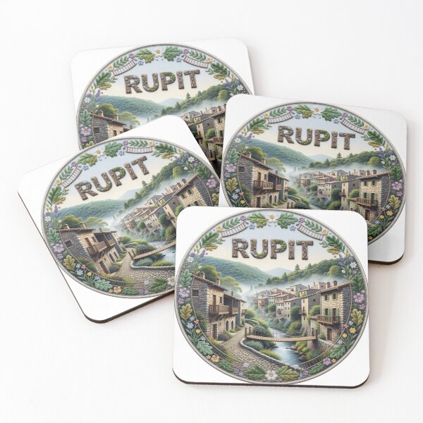 Item preview, Rupit Spain Catalonia Mountain Village Hanging Bridge Embroidered Patch Sticker designed and sold by Imaginarium of Chaos falcon88 .
