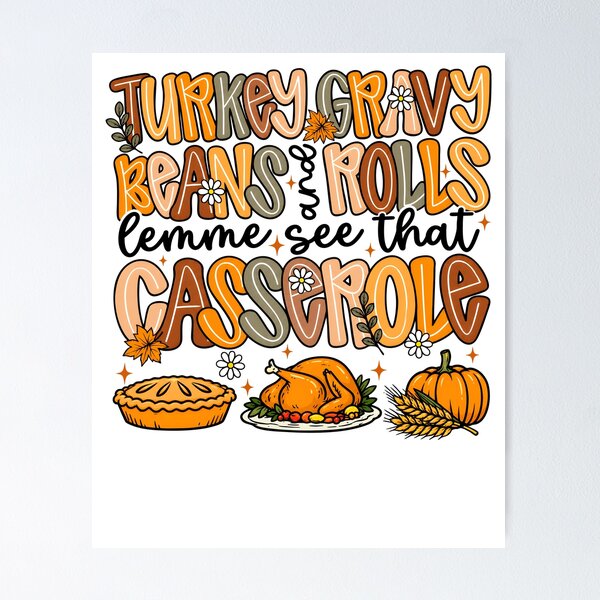 Item preview, Turkey Gravy Beans and Rolls designed and sold by PixyPrint.