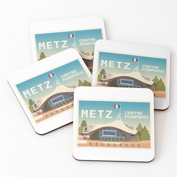 Item preview, Centre Pompidou-Metz | France Travel Poster & Architectural Illustration designed and sold by CyclopsDesigns.