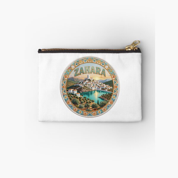 Item preview, Zahara de la Sierra Spain Andalusia Whitewashed Village Castle Embroidered Patch Sticker designed and sold by Imaginarium of Chaos falcon88 .