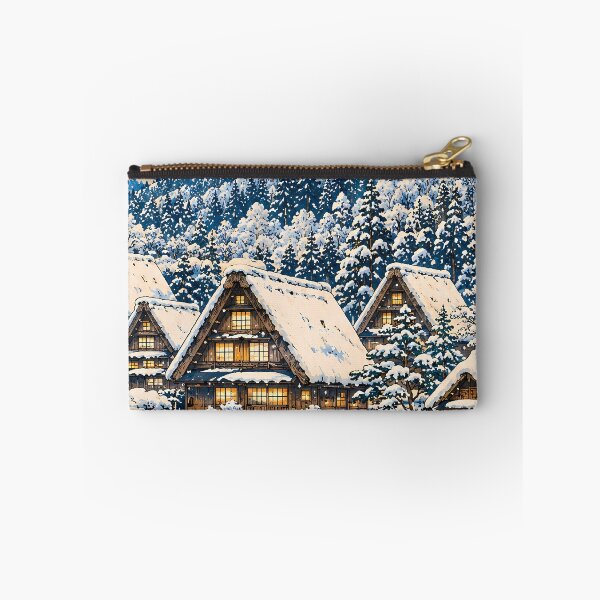 Item preview, Snowy Shirakawa-go Village – Traditional Japanese Ukiyo-e Winter Landscape designed and sold by Neo Japonism Art.