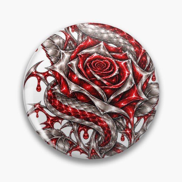 Item preview, Crimson Chrome Snake Gothic Rose designed and sold by QUAMULO.