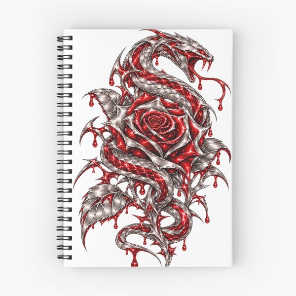 Item preview, Crimson Chrome Snake Gothic Rose designed and sold by QUAMULO.