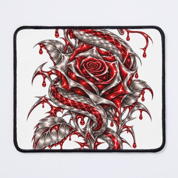 Item preview, Crimson Chrome Snake Gothic Rose designed and sold by QUAMULO.