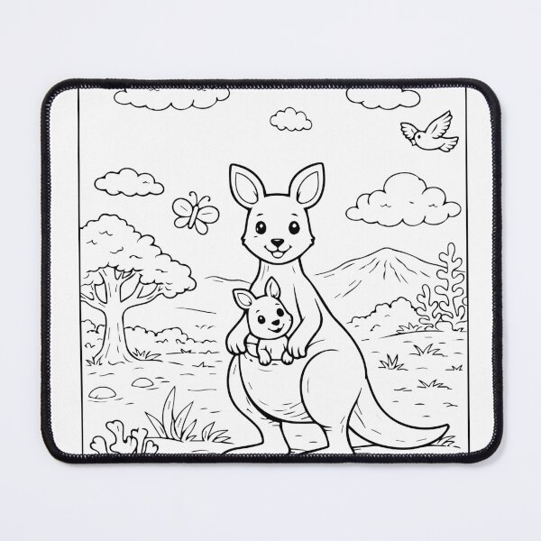 Item preview, Coloring book style print. Kangaroo designed and sold by MS Production.
