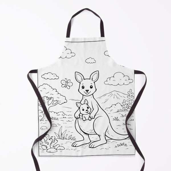 Item preview, Coloring book style print. Kangaroo designed and sold by MS Production.