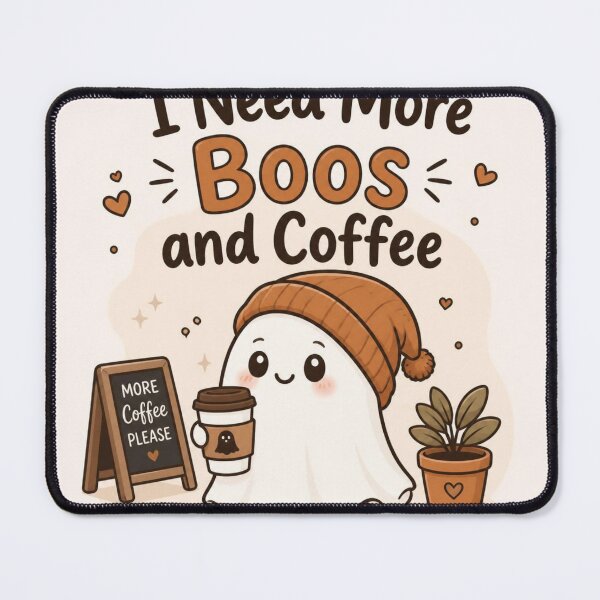 Item preview, I Need More Boos And Coffee Cute Ghost Halloween designed and sold by ChotipahArt.
