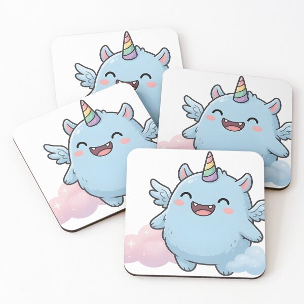 Item preview, Unicorn Monster Floating on Clouds designed and sold by darlbit.