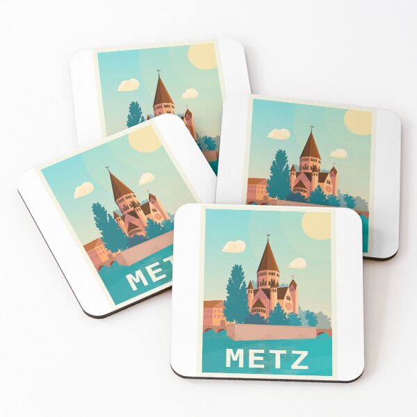 Item preview, Temple Neuf Metz | France Travel Poster & Architectural Illustration designed and sold by CyclopsDesigns.