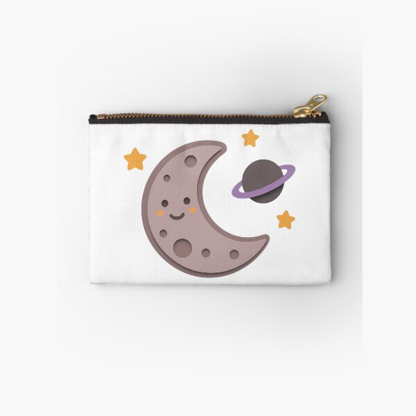 Item preview, Cute Smiling Moon and Planet Kawaii Space Art designed and sold by manexus.
