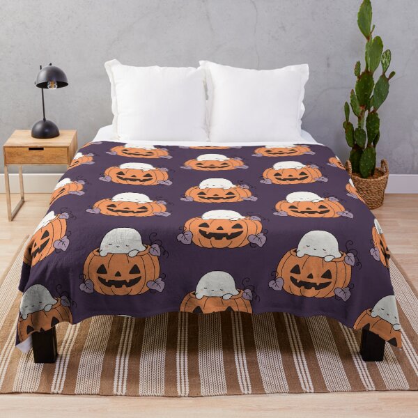 Item preview, cute Sleepy Pumpkin ghost designed and sold by sheelatewatia.