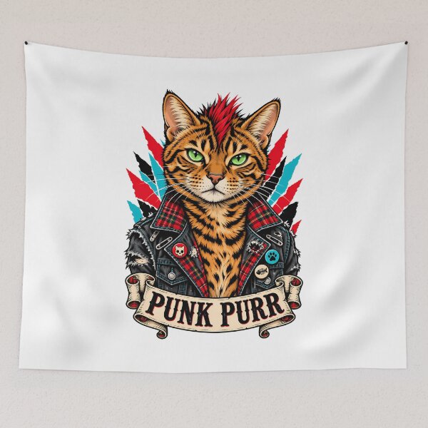 Item preview, Punk Purr Cat Music Rocker designed and sold by Old's Cool Cat Studio.