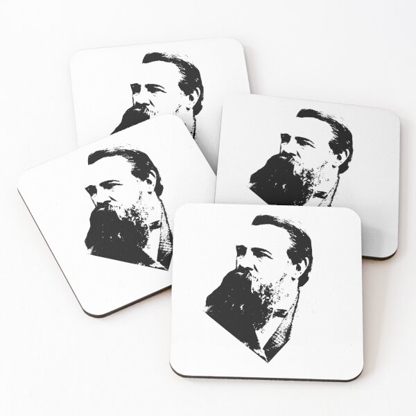 Item preview, Friedrich Engels - High Contrast Revolutionary Portrait designed and sold by Flemetharya.