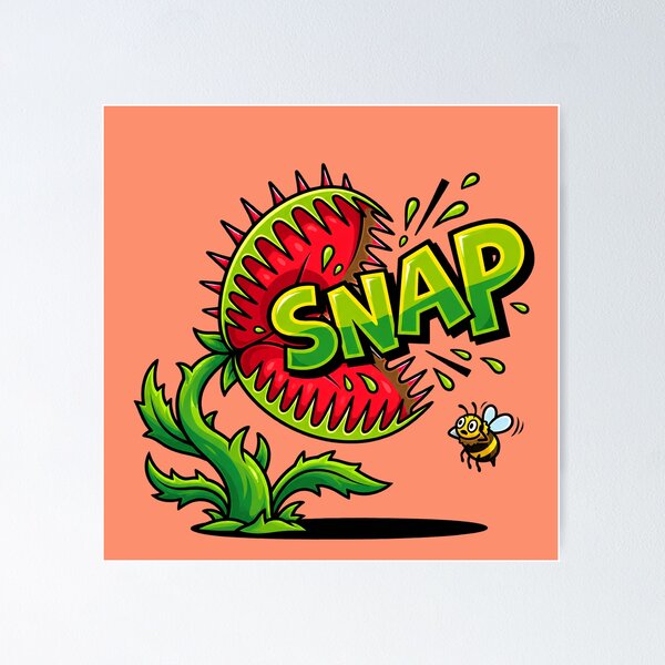 Item preview, Snap Venus Flytrap Carnivorous Plant Pop Art designed and sold by Rare By Hero.