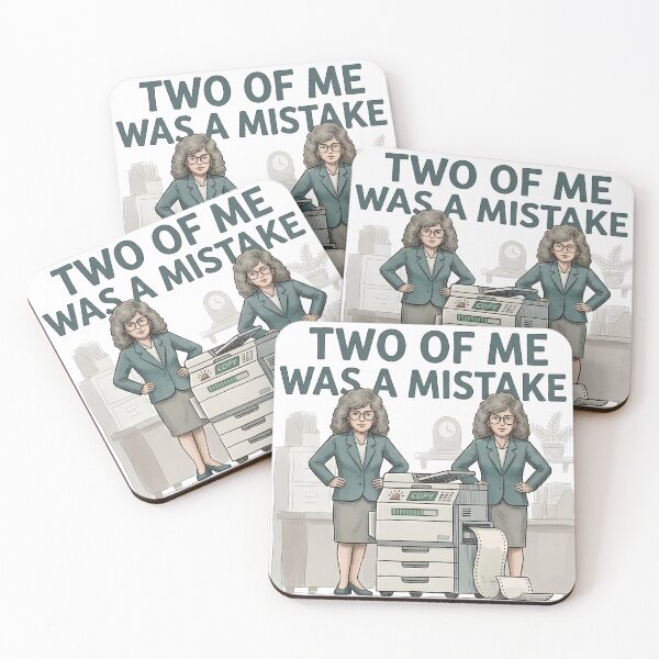 Item preview, Two Of Me Was A Mistake - Retro Office Gemini Parody designed and sold by NANANatural.