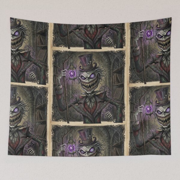 Item preview, The Graveyard keeper searching for souls with his magical lantern designed and sold by Vintage Designs +.