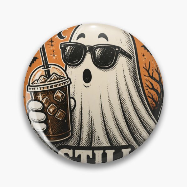 Item preview, Dead Tired Still Caffeinated Ghost Coffee Halloween designed and sold by ChotipahArt.