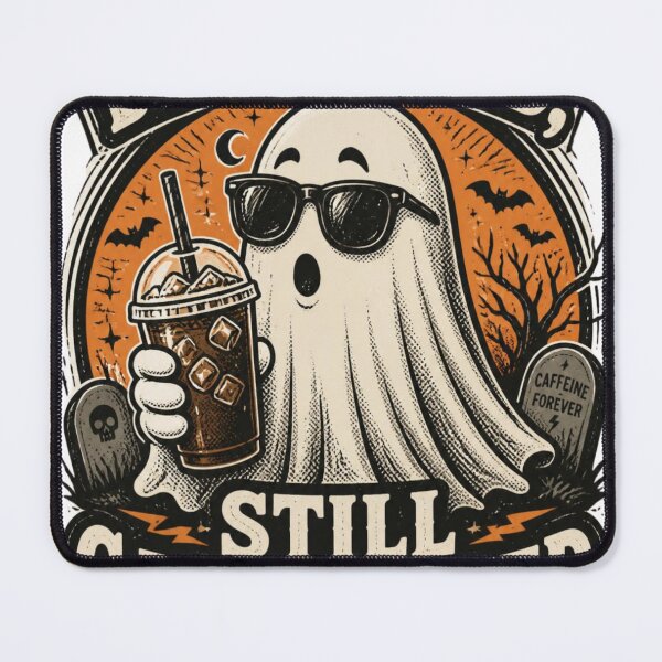 Item preview, Dead Tired Still Caffeinated Ghost Coffee Halloween designed and sold by ChotipahArt.