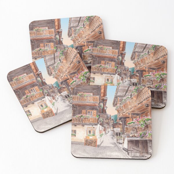 Item preview, Brienz Switzerland Watercolor Print – Swiss Landscape Wall Art designed and sold by POSTERIOCREW.