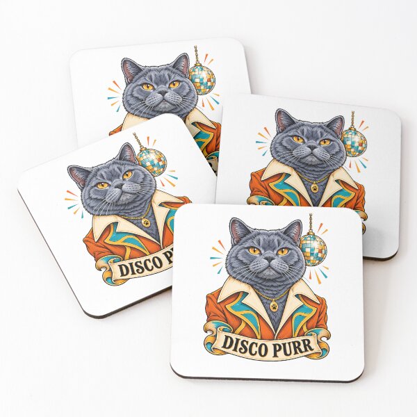 Item preview, Disco Purr Cat Music 70s Retro designed and sold by Old's Cool Cat Studio.
