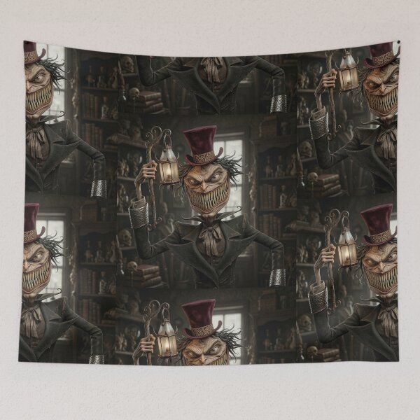 Item preview, The Graveyard keeper searching for souls with his magical lantern designed and sold by Vintage Designs +.