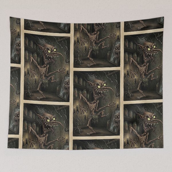 Item preview, Creepy dancing Goblin illustration designed and sold by Vintage Designs +.