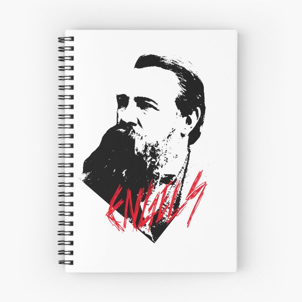 Item preview, Friedrich Engels (red text) - High Contrast Revolutionary Portrait designed and sold by Flemetharya.
