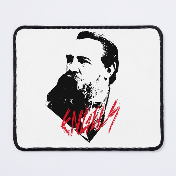 Item preview, Friedrich Engels (red text) - High Contrast Revolutionary Portrait designed and sold by Flemetharya.