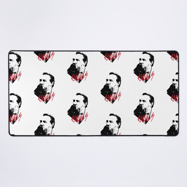 Item preview, Friedrich Engels (red text) - High Contrast Revolutionary Portrait designed and sold by Flemetharya.