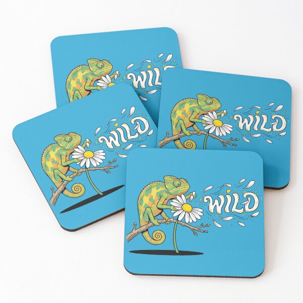 Item preview, Wild Chameleon Plucking Daisy Flower Pop Art designed and sold by Rare By Hero.