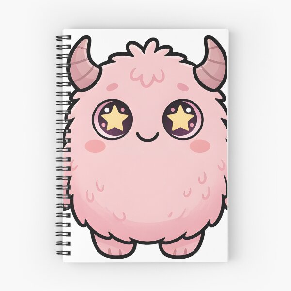 Item preview, Star Eyed Fluffy Pink Monster designed and sold by darlbit.