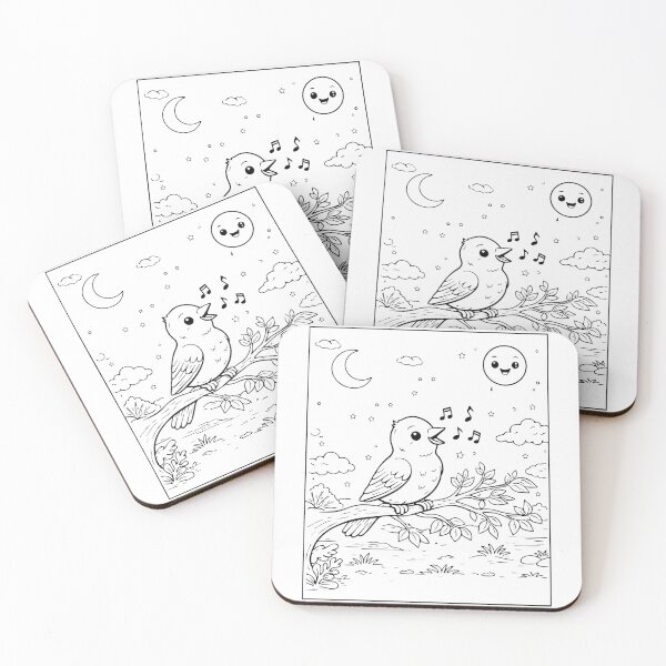 Item preview, Coloring book style print. Nightingale designed and sold by MS Production.