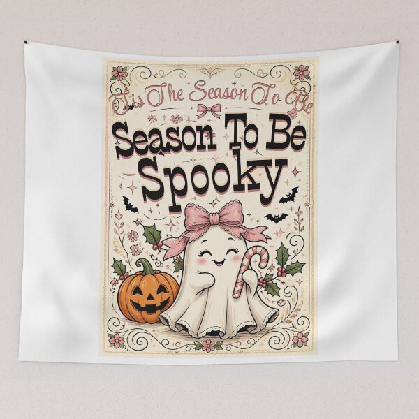 Item preview, Tis The Season To Be Spooky Coquette Ghost Halloween designed and sold by ChotipahArt.