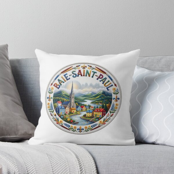 Item preview, Baie Saint Paul Quebec Canada Charlevoix Art Village Embroidered Patch Sticker designed and sold by Imaginarium of Chaos falcon88 .