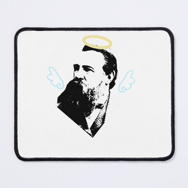 Item preview, Friedrich Engels with halo and wings - High Contrast Revolutionary Portrait designed and sold by Flemetharya.
