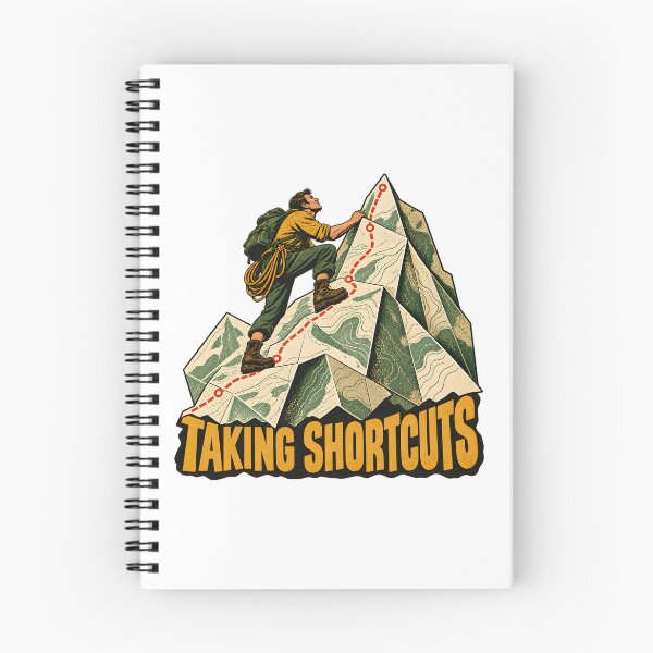 Item preview, Taking Shortcuts - Climber Scaling a Folded Map designed and sold by Digipeel.