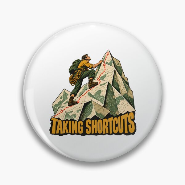 Item preview, Taking Shortcuts - Climber Scaling a Folded Map designed and sold by Digipeel.
