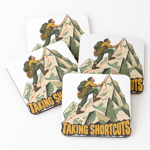 Item preview, Taking Shortcuts - Climber Scaling a Folded Map designed and sold by Digipeel.