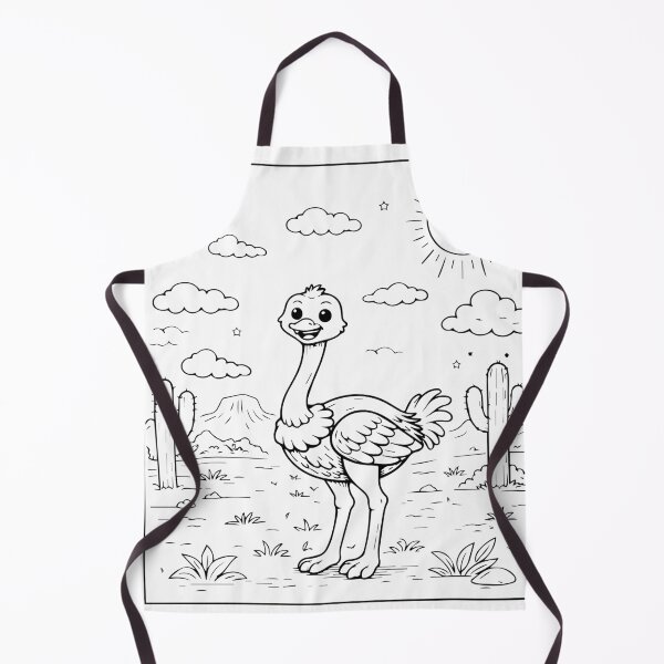 Item preview, Coloring book style print. Ostrich designed and sold by MS Production.