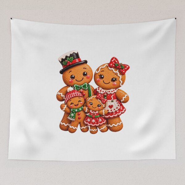 Item preview, Cute Christmas Gingerbread Family designed and sold by Pixanova.