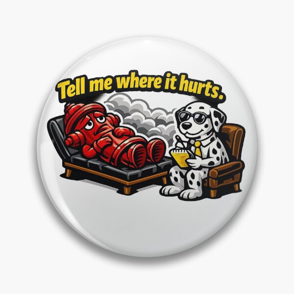 Item preview, Hydrant Therapy Session – Funny Firefighter Dalmatian Sticker designed and sold by Timeless Junction.